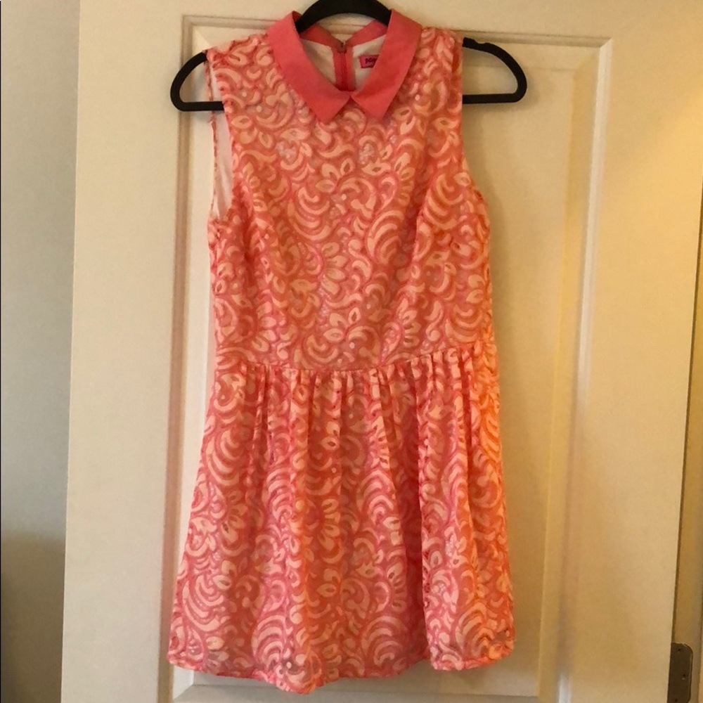 Betsey Johnson Lace Peter Pan Collar Dress - 8